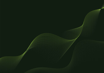 Green Flowing Abstract Wave Background
