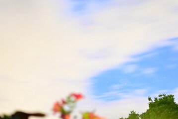 A serene and peaceful scene highlighting the wonder of the cosmos and the tranquility of nature at...