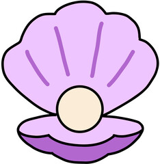 vector illustration of a pearl