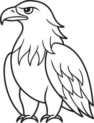 Eagle line art vector