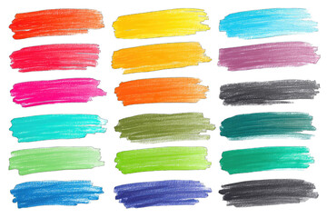 Colorful brushstrokes in a grid pattern