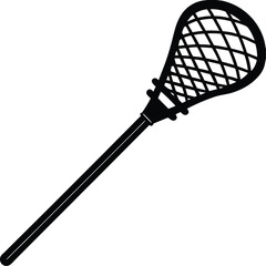 Silhouette of a Lacrosse Stick