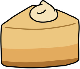 vector illustration of cheese cake