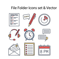 File Folder Icons & Vector Set