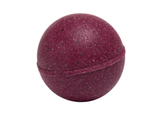 Luxurious deep red bath bomb spa treatment sphere, Isolated On Transparent Background