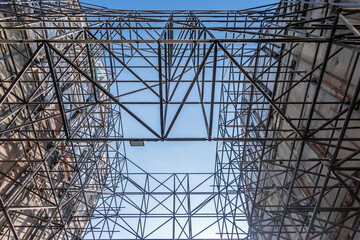 typical scaffolding at a construction site