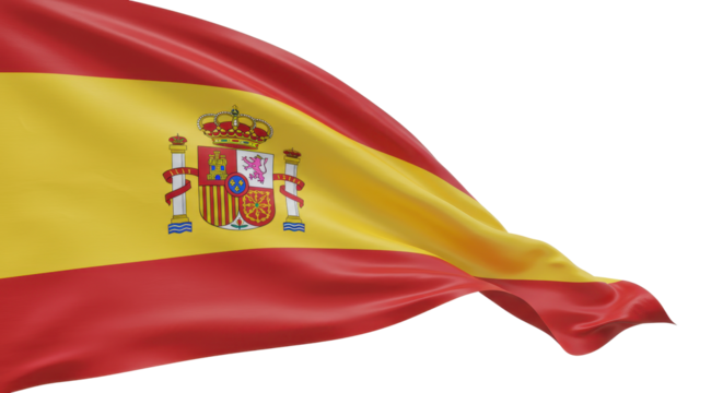 A digitally rendered image of the spanish national flag.