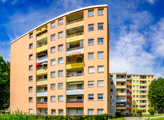 typical apartment house in austria