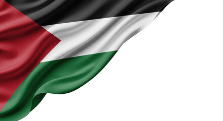 Fototapeta premium Palestinian flag with flowing fabric.
