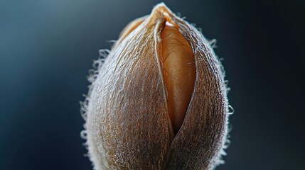 A close up shot of a seed pod in focus