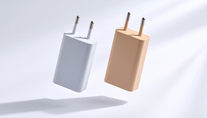 Compact and Stylish USB-C Wall Chargers White and Beige Options