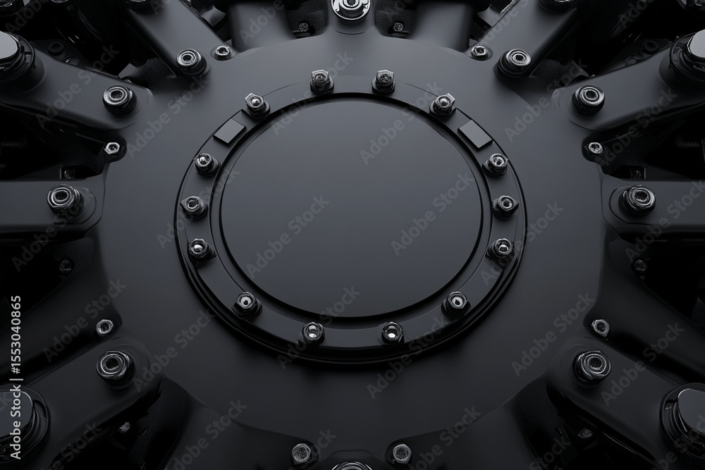 Poster assembling valve components for industrial applications at workshop