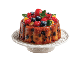  fruit cake isolated on transparent background png