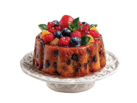  fruit cake isolated on transparent background png