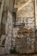 Nooks and crannies of the old town of Vrbnik, old stairs and doors, abandoned apartments and flats,...