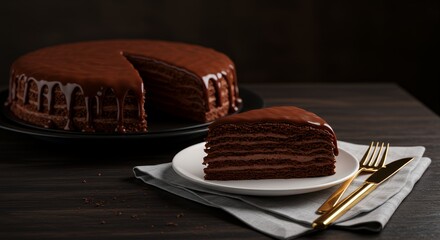 Indulge in Decadence: A Rich Chocolate Cake Awaits