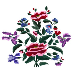 Floral Ukrainian Traditional Ornament Folk Pattern Ethnic Print