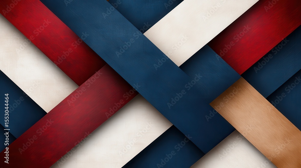 Poster an artistic abstract image featuring layers of rich colors and textures interwoven harmoniously, pro