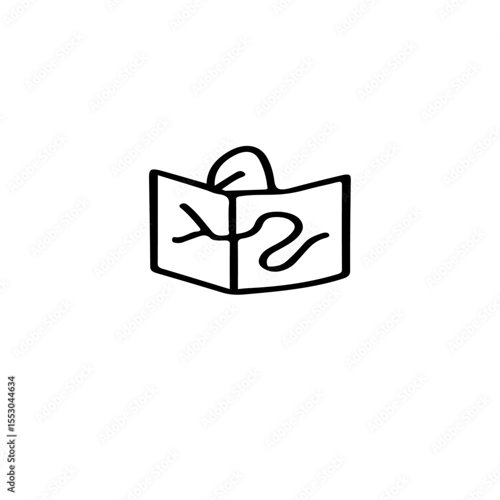 Poster a simple line drawing of three test tubes in a rack on a white background