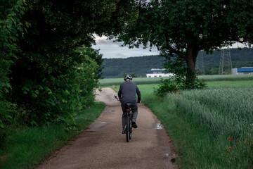 man riding a bike