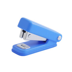 Blue stapler isolated on transparent background