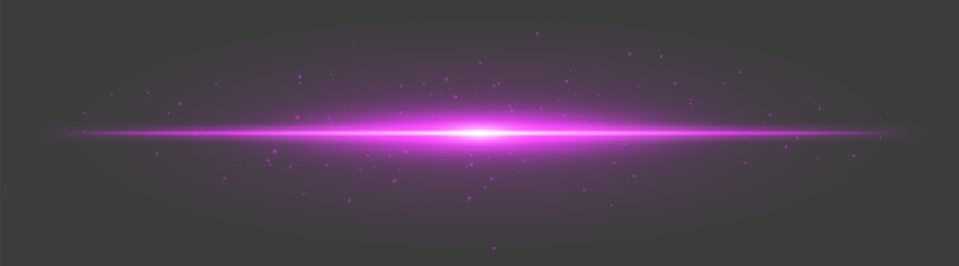 Pink luminous flare. Central beam with scattered particles and smooth glow on dark gray background, used for fantasy, digital energy, UI visuals.