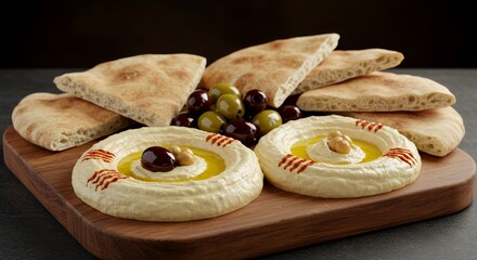 Indulge in Creamy Hummus, Warm Pita, and Zesty Olives ? A Mediterranean Delight