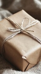 eco gift wrap tutorial with kraft paper and twine.