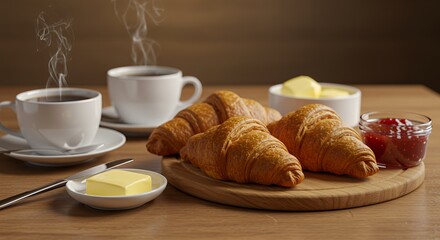 Warm Croissants and Coffee: A Perfect Morning Treat