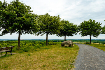
Aussichtsbank auf dem Kronsberg mit Blick über das Grüne
