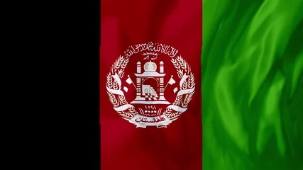 Afghanistan Flag Waving Motion Animation 4K