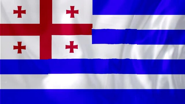 Ajaria Flag Waving Motion Animation 4K