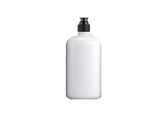 White Pump Dispenser Bottle Isolated on a Transparent Background.