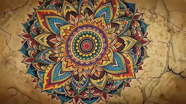 thai art painting on wall