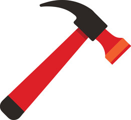 Red Hammer Tool Construction, DIY, and Repair Icon