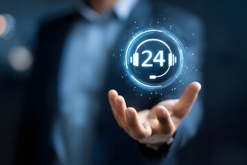 24-7 Customer Support Icon.