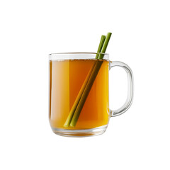 Refreshing Lemongrass Tea in a Glass Mug