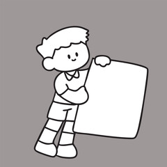 Cute cartoon, children, school age, illustration, hand drawn
