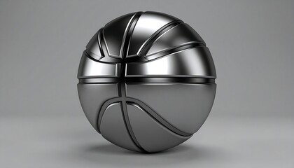 Metallic Basketball with Studio Shot.