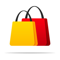 Shopping bags vector isolated illustration