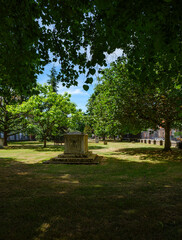 London - 06 21 2022: View of the Margaret Thatcher Infirmary cemetery