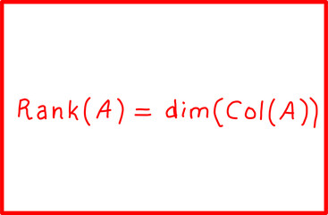 matrix rank mathematical formula, vector space linear algebra