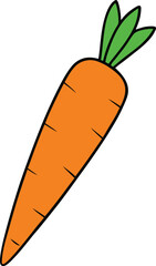 Vibrant Orange Carrot Illustration A Healthy and Delicious Vegetable