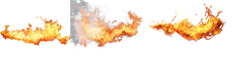 flame collection, isolated on white background