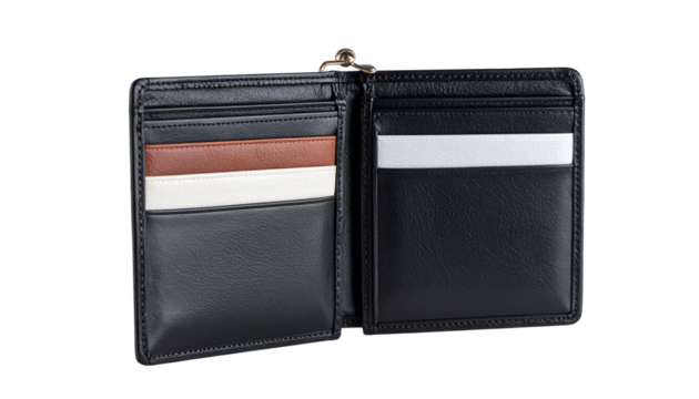 Men's purse isolated on transparent background.
