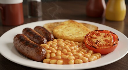Savor the Steam: A Classic Full English Breakfast Ready to Enjoy