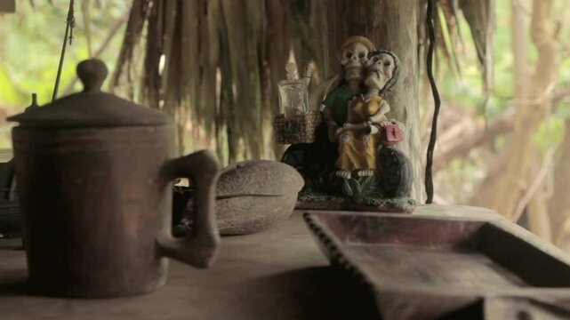 Rustic decoration at hermit's house. Darien Gap, Capurgan&aacute; -Colombia