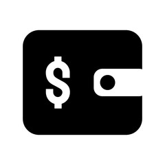 Wallet simple sign. PNG icon. Isolated transparent PNG.