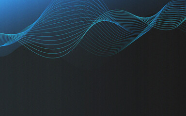 Blue gradient background with shining waves line abstract background.Trendy.Simple design