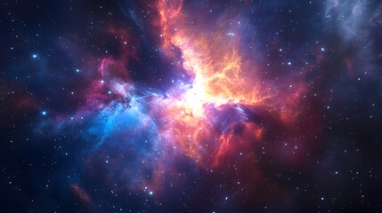 Naklejka premium Mesmerizing Computer Generated Nebula Design for Creative Projects